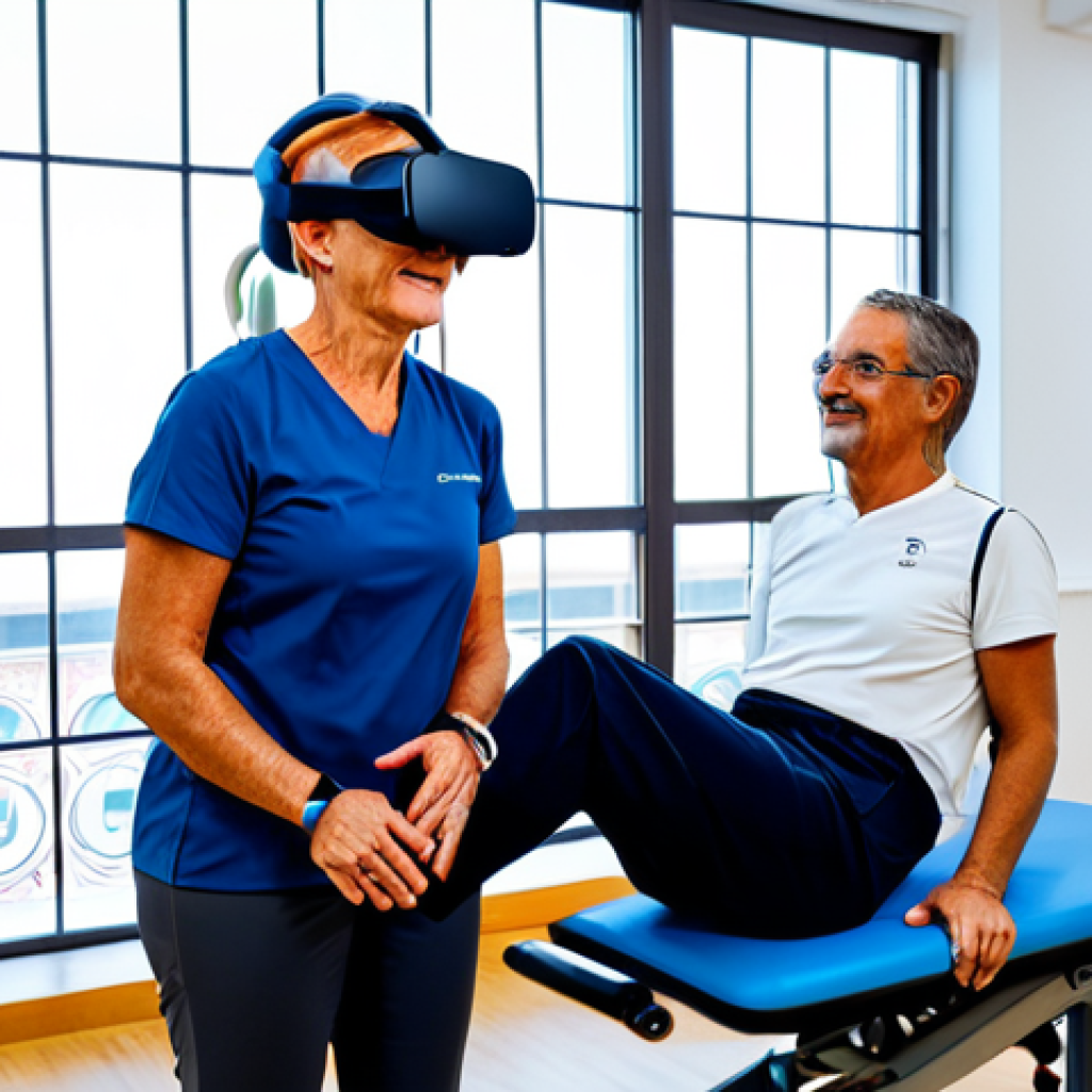 재활치료 후유증 관리 - **Image Prompt 1: The Fusion of Personalized Rehab and Advanced Technology**
    "A bright, modern p...