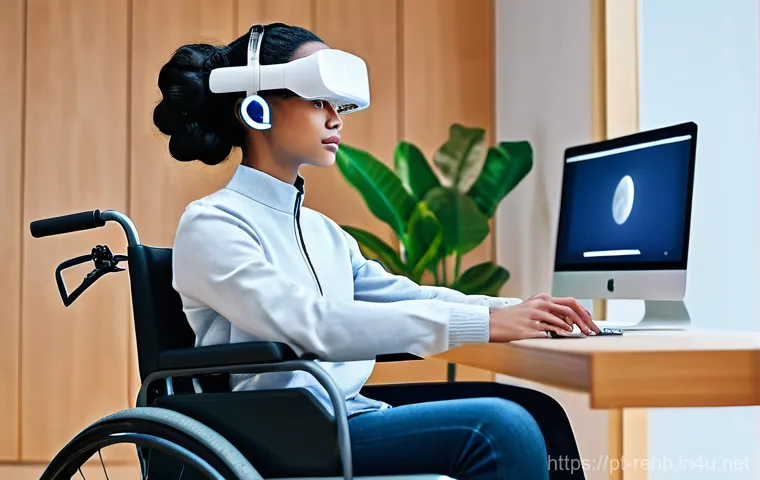 척추 손상 후 재활 치료 - **Prompt:** A determined young adult, wearing comfortable, athletic, and modest clothing (such as a ...