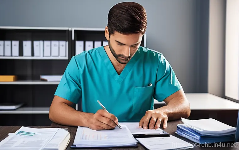 골절 재활 의료보험 청구 사례 - **Prompt 1: Organizing Medical Documents After a Fracture**
    "A diligent adult in their late 30s,...